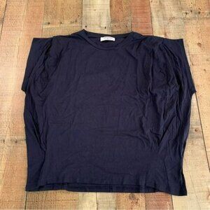 Zenana Navy blue shirt sleeve top women’s medium